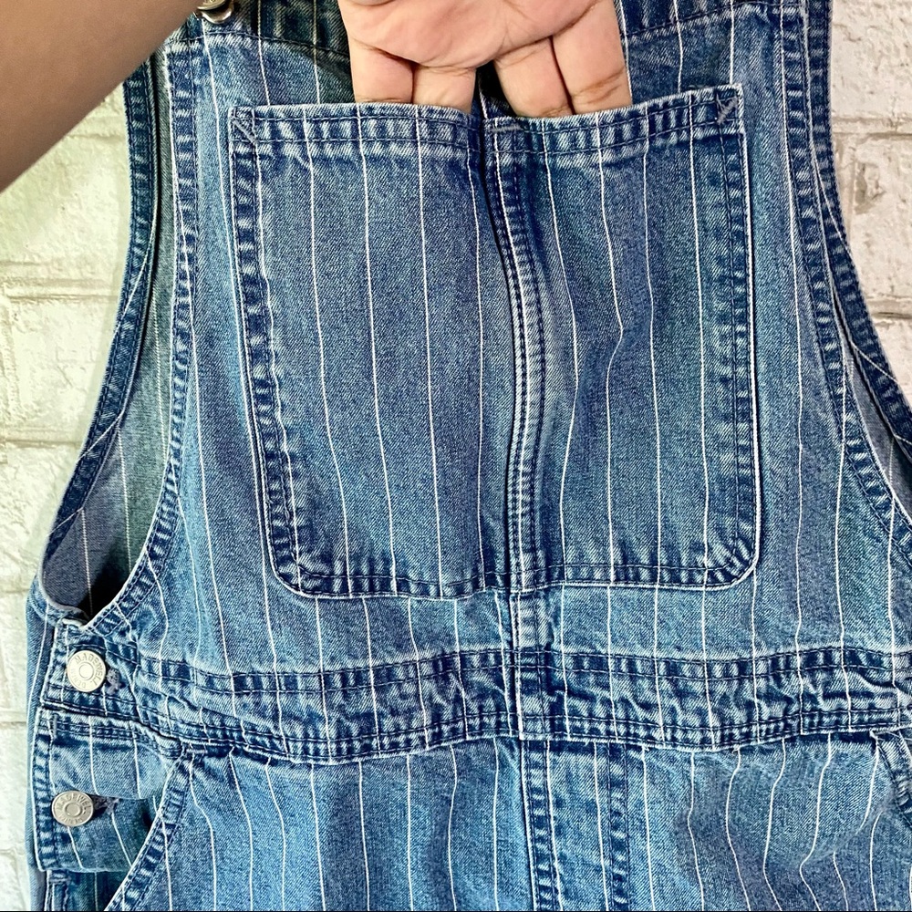 Madewell pinyon short overalls pinstripe - Picture 7 of 13